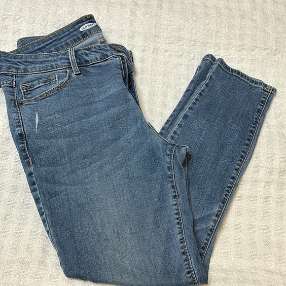 Old Navy Blue Straight Leg Jeans Classic Style - Picture 1 of 7